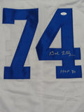 Bob Lilly Signed Autographed 'HOF 80' Dallas Cowboys White Football Jersey (JSA COA)