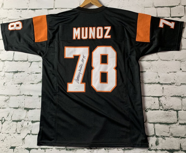 ANTHONY MUNOZ SIGNED CUSTOM BENGALS JERSEY - JSA