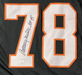 Anthony Munoz Signed Autographed "HOF 98" Cincinnati Bengals Football Jersey (JSA COA)