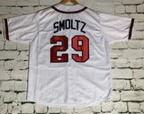John Smoltz Signed Autographed Atlanta Braves White Throwback Baseball Jersey (JSA COA)